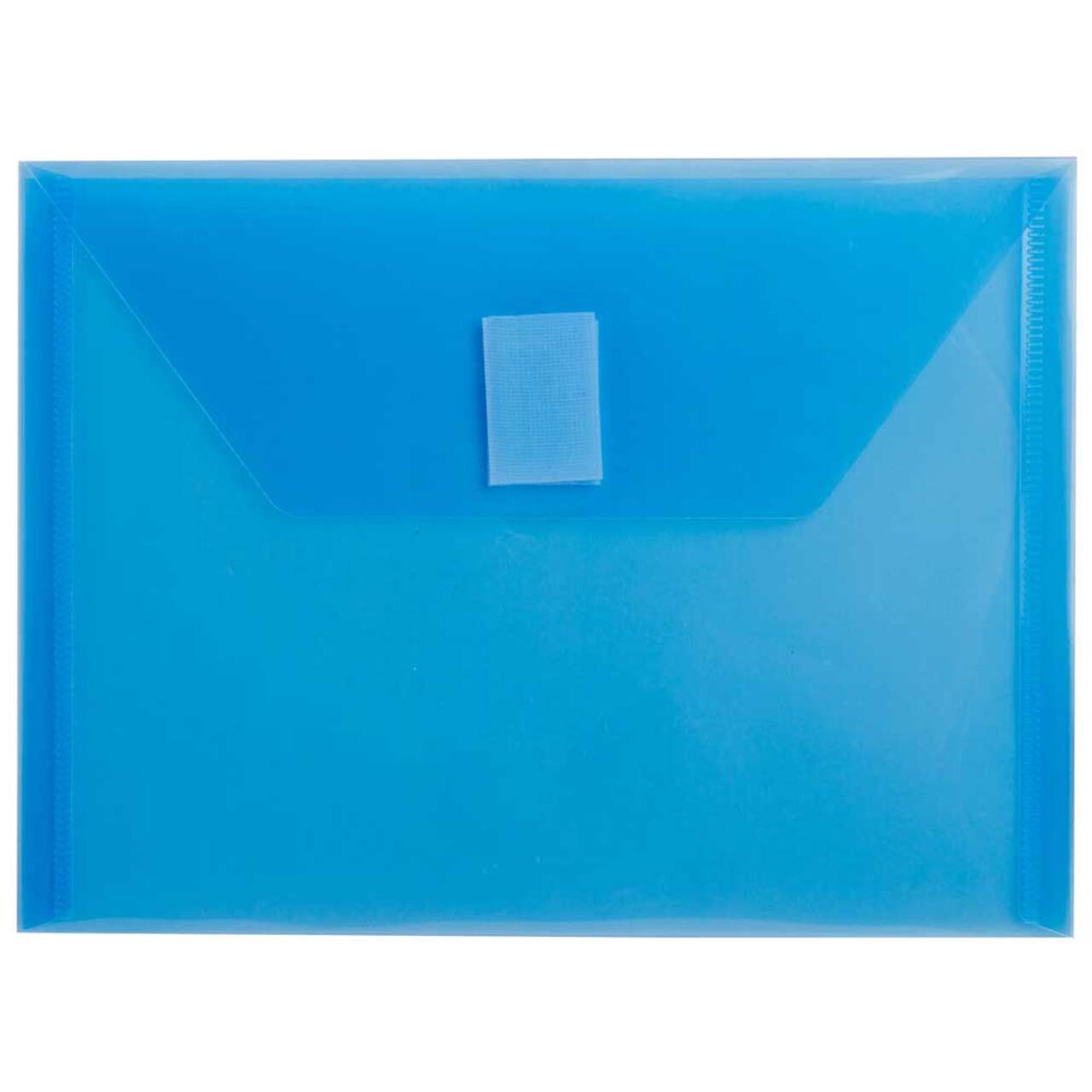 JAM Paper 5.5" x 7.5" Plastic Hook & Loop Closure Envelopes, 12ct.